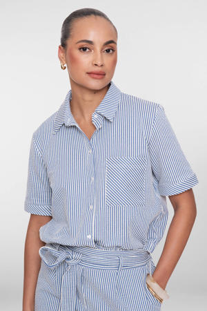 gestreepte blouse blauw