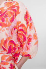 thumbnail: Geisha gebloemde blouse roze