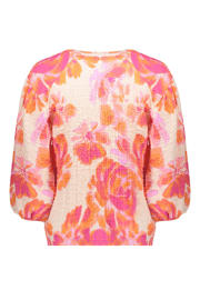 thumbnail: Geisha gebloemde blouse roze