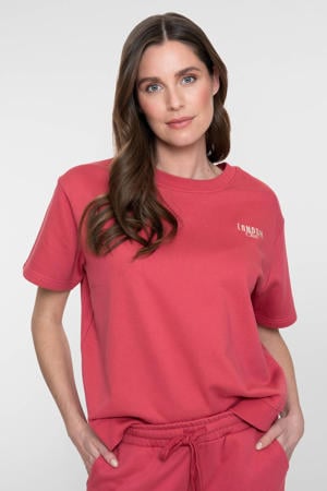 T-shirt koraalrood