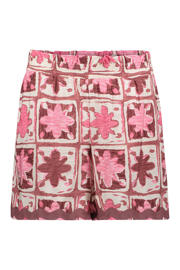 thumbnail: Geisha high waist gebloemde casual short roze