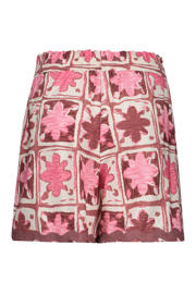 thumbnail: Geisha high waist gebloemde casual short roze
