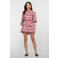 Geisha high waist gebloemde casual short roze