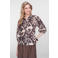 Geisha katoenen blouse met print - bruin
