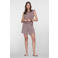 Geisha gestreepte top crochet rood