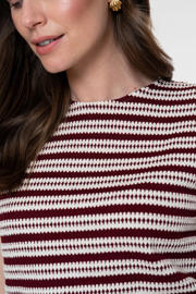thumbnail: Geisha gestreepte top crochet rood