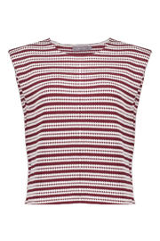 thumbnail: Geisha gestreepte top crochet rood