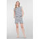 Geisha gestreepte top donkerblauw