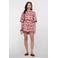 Geisha blouse met print - roze