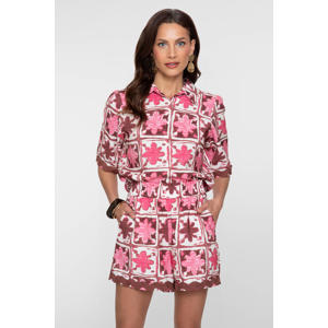 blouse met print - roze