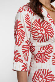 thumbnail: Geisha gebloemde blousejurk rood