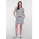 Geisha regular waist gestreepte casual short donkerblauw