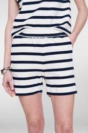 thumbnail: Geisha regular waist gestreepte casual short donkerblauw