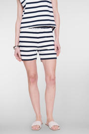 thumbnail: Geisha regular waist gestreepte casual short donkerblauw
