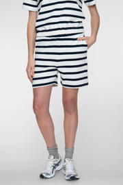 thumbnail: Geisha regular waist gestreepte casual short donkerblauw