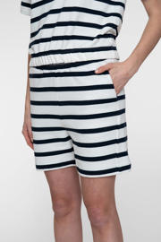 thumbnail: Geisha regular waist gestreepte casual short donkerblauw