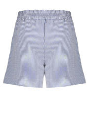 thumbnail: Geisha regular high waist gestreepte casual short blauw