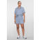 Geisha regular high waist gestreepte casual short blauw
