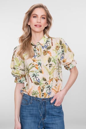 gebloemde blouse multi