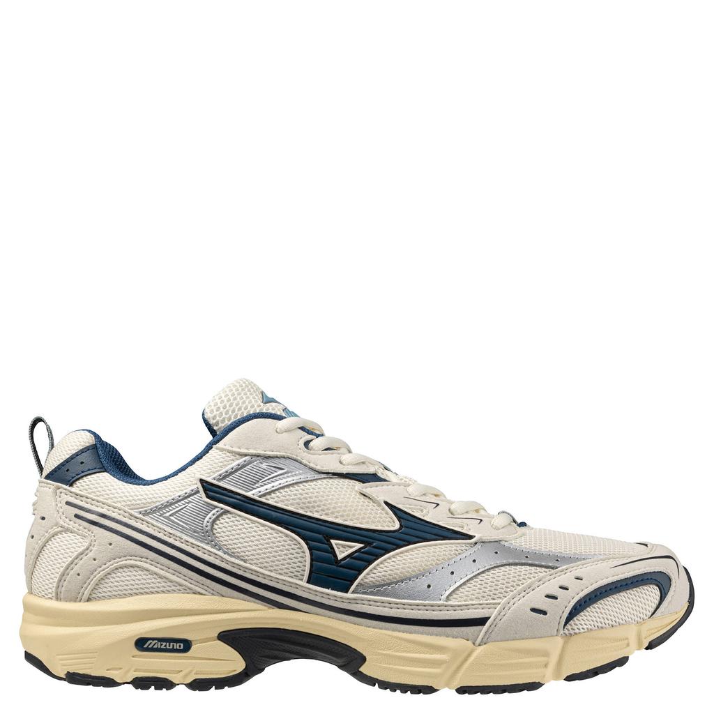 Blauw en ecru unisex Mizuno S.L. MXR mesh sneakers van 70% synthetisch/30% textiel met veters