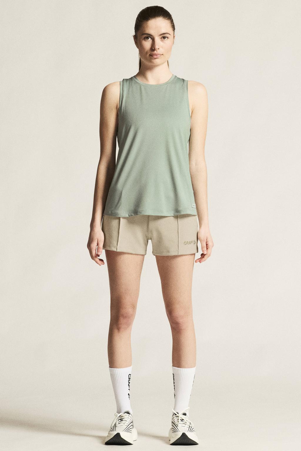 Mintgroene dames Craft sporttop Collective van polyester met ronde hals