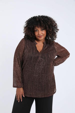 top donkerbruin met glitter