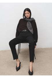 thumbnail: Mango slim high waist broek zwart