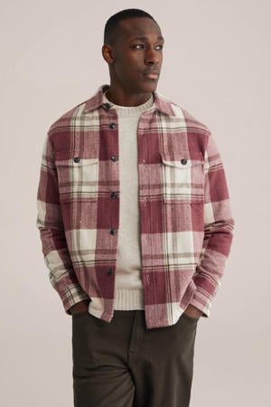 geruit overshirt rood