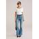 WE Fashion Blue Ridge high waist flared jeans light blue denim