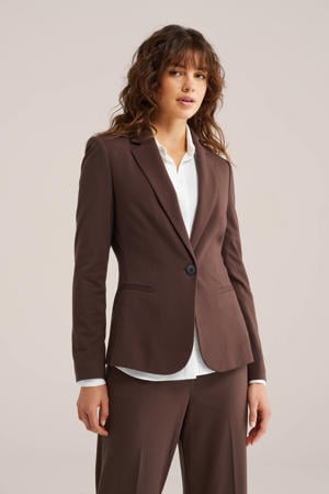 jersey getailleerde blazer