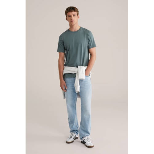 WE Fashion Rechtvallend T-shirt groen afbeelding