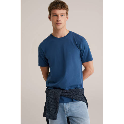 WE Fashion Rechtvallend T-shirt blauw afbeelding