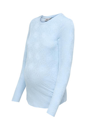 zwangerschaps longsleeve lichtblauw