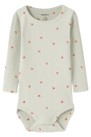 romper met bloemenprint ecru