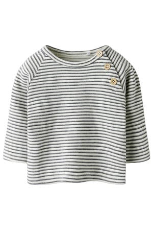 gestreepte longsleeve donkerblauw