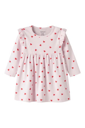 korte jurk met hartjes roze
