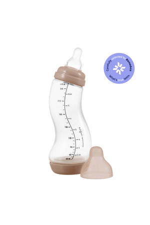 Natural S-Babyfles - 250 ml - Koffiebruin - Anti Colic