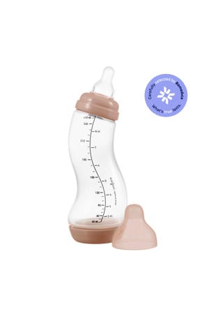 Natural S-Babyfles - 250 ml - Koffiebruin - Anti Colic