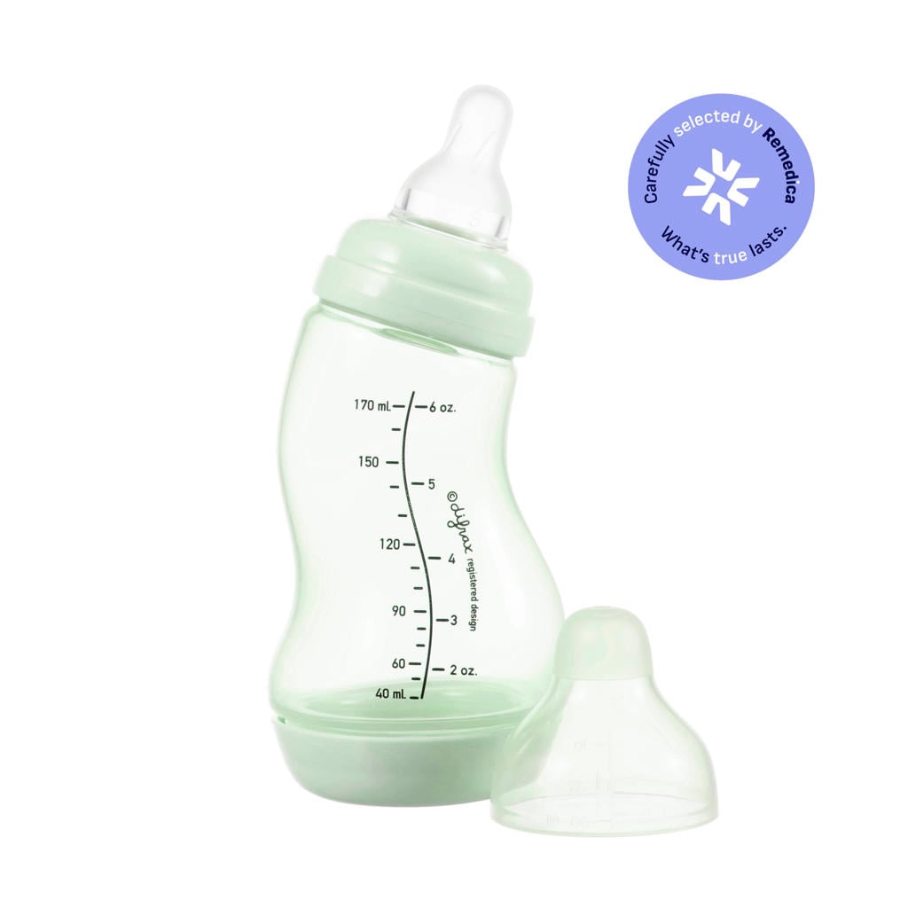 Difrax Natural S-Babyfles - 170 ml - Lichtgroen - Anti Colic