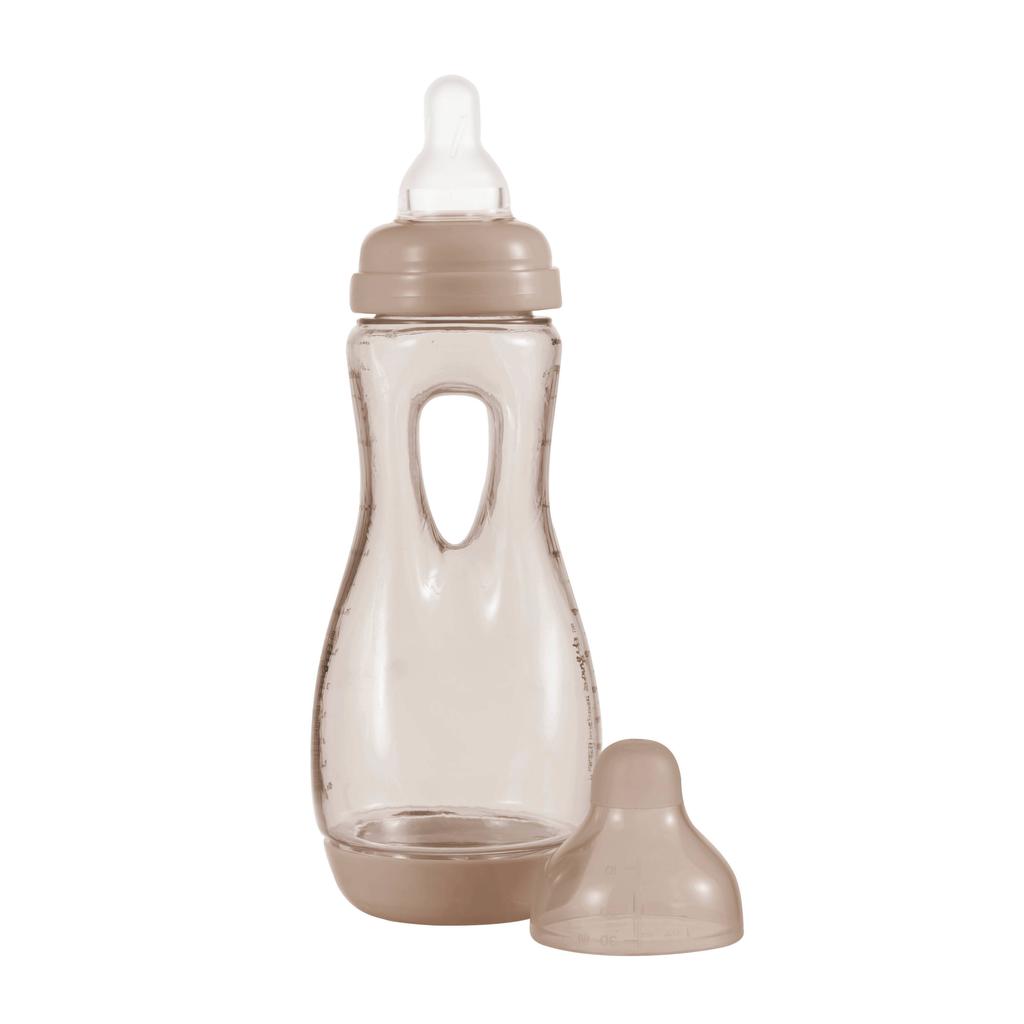 Difrax Handgreepfles - 240 ml - Koffiebruin - Anti Colic
