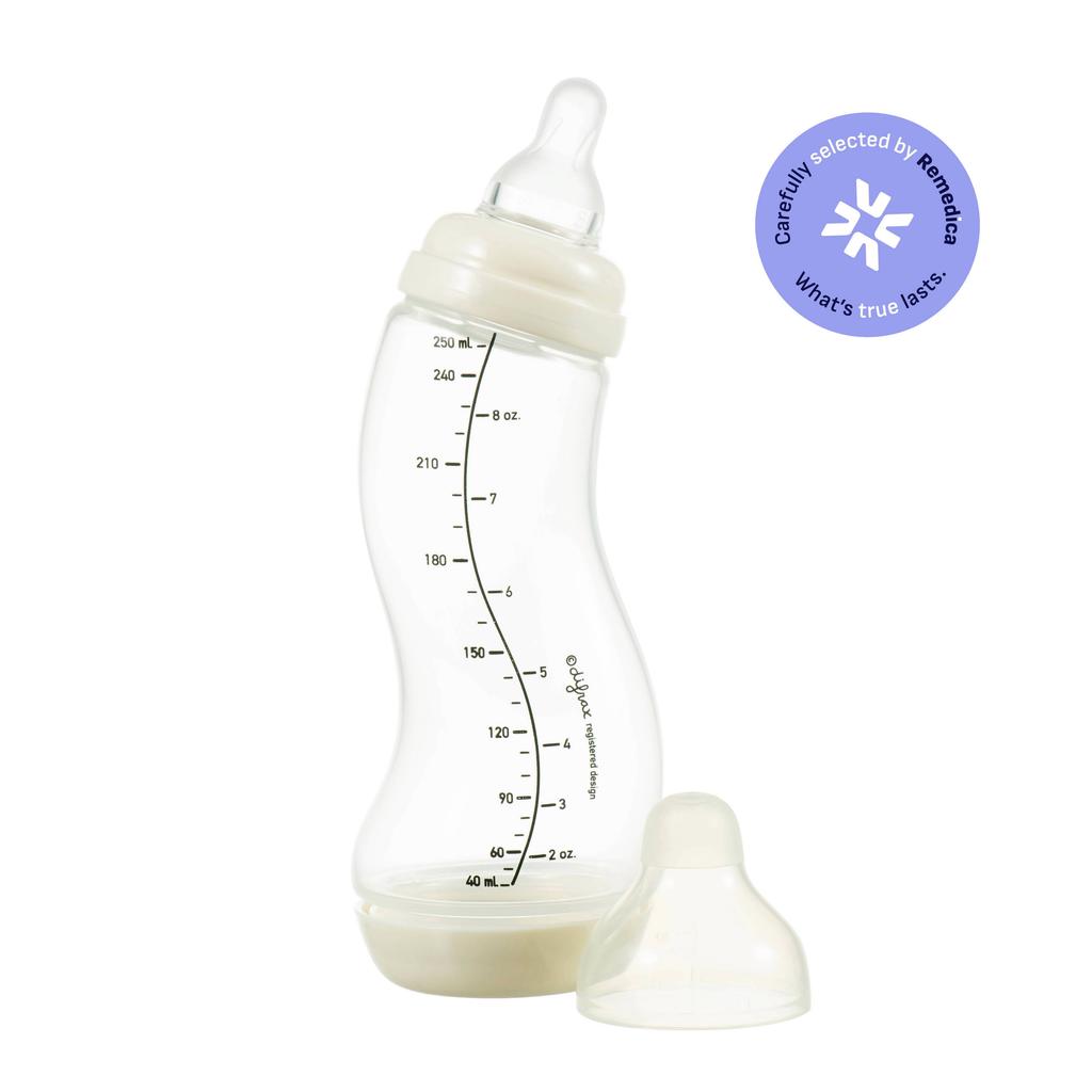 Difrax Natural S-Babyfles - 250 ml - Crème - Anti Colic