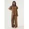 Garcia wide leg regular waist broek taupe