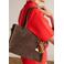 Manfield suede schoudertas donkerbruin