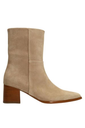 suède enkellaarzen beige