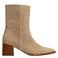 Manfield suède enkellaarzen beige