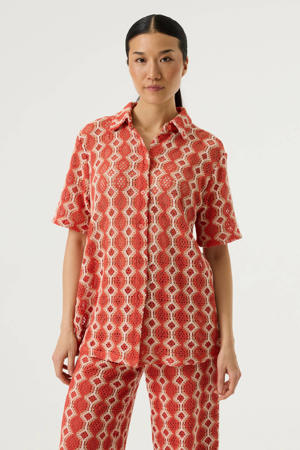 blouse oranje gehaakt