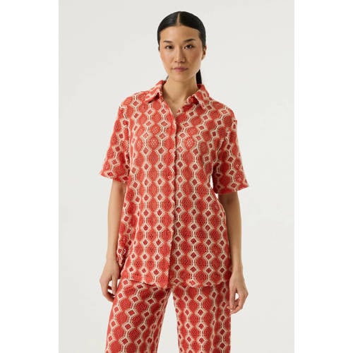 Garcia blouse oranje gehaakt afbeelding
