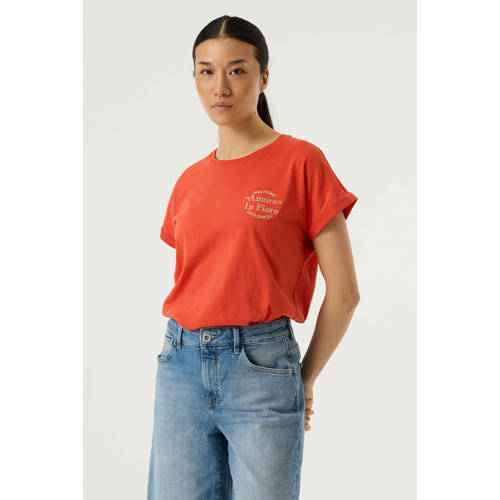 Garcia T-shirt koraalrood afbeelding
