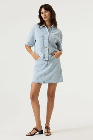 blouse light blue denim