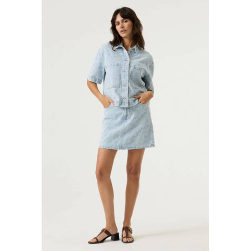 Garcia blouse light blue denim afbeelding